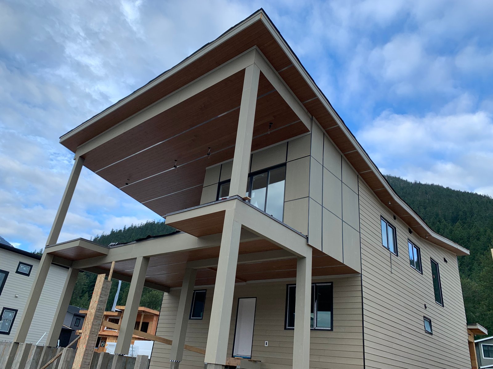 Custom Western Red Cedar Soffit Installation photo 1