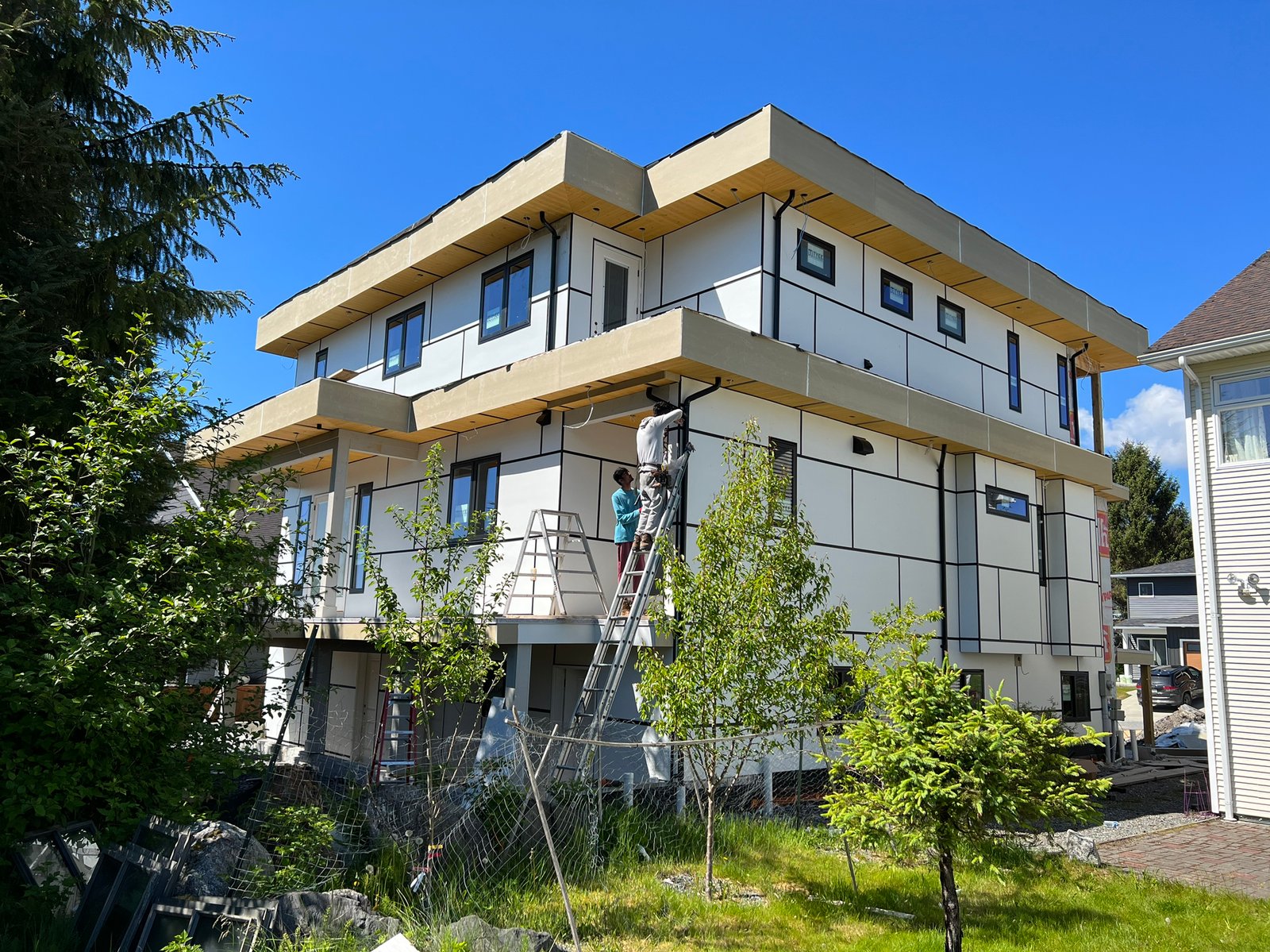 Custom Western Red Cedar Soffit Installation photo 2